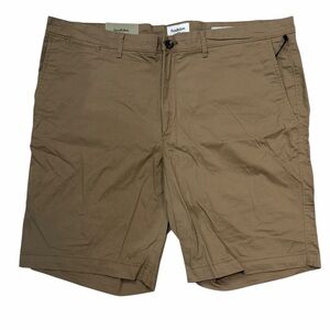 GOODFELLOW & Co LINDEN SHORT Khaki 10” Inseam Flat-Front Shorts Size 42